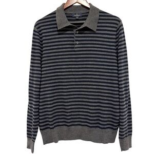 Brooks Brothers Men's Extra Fine Merino Wool Polo Sweater Long Sleeve Large